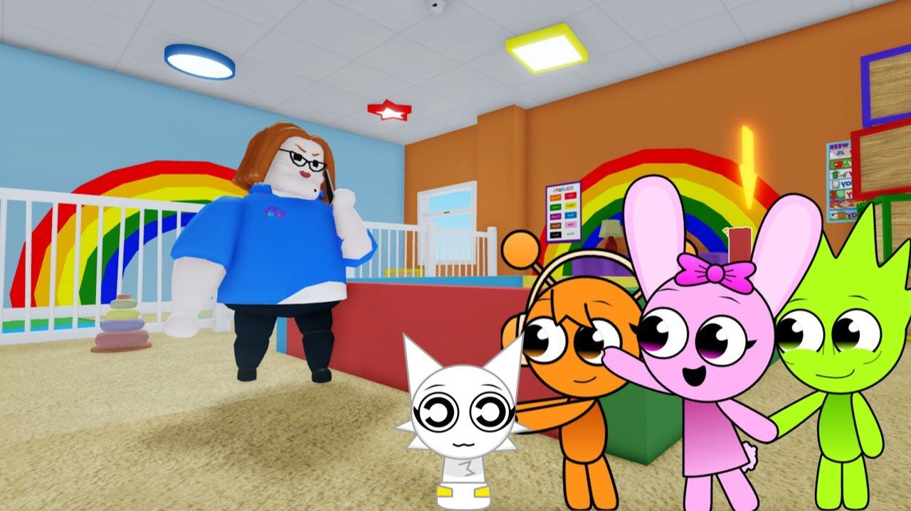 СПРУНКИ МАЛЫШИ ОРЕН, ПИНКИ, ОВАКС И ВЕНДА ИГРАЮТ В GREAT NURSERY ESCAPE ROBLOX | ИНКРЕДИБОКС СПРУНКИ