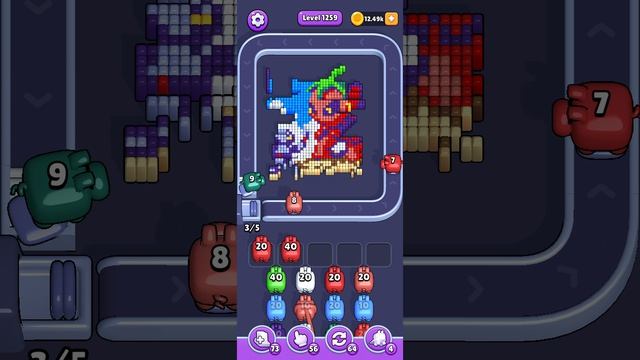 Прохождение 1259 уровня Pixel Flow
