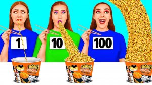 100 Слоев Еды Челлендж # Фантастические Лайфхаки с Едой от Fun Challenge