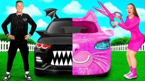 Розовая машина vs Черная машина Челлендж # Сумасшедший Челлендж от Fun Challenge