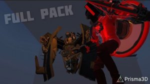 Skibidi toilet 80 Full Pack P3D Model Download