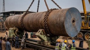 Процесс изготовления 15-тонного судового вала. Работа по металу