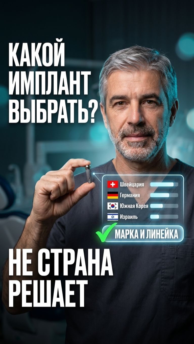 🦷 Какой имплант лучше: страна или марка? Разбор систем имплантов