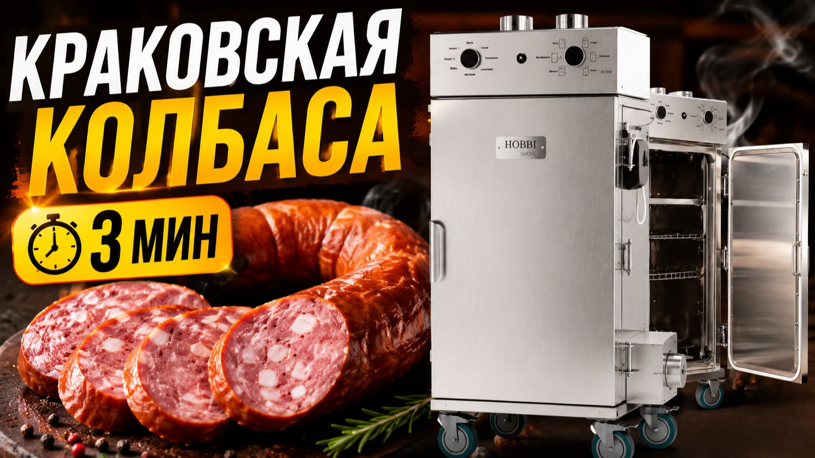 Краковская колбаса ДОМА 🔥 Весь рецепт за 3 минуты