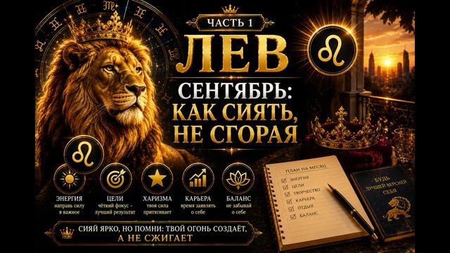 ♌ Лев, сентябрь_ как сиять, не сгорая