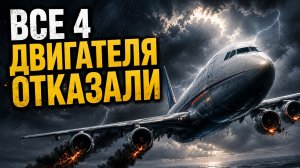 Все 4 двигателя отказали — как этому самолёту удалось выжить? 😱