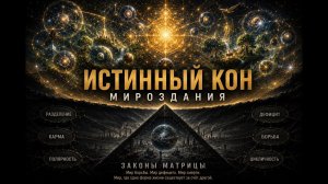 20. ИСТИННЫЙ КОН МИРОЗДАНИЯ | Путь к истоку