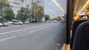 Поездка на электробусе КамАЗ 6282 борт 490250 по маршруту с331