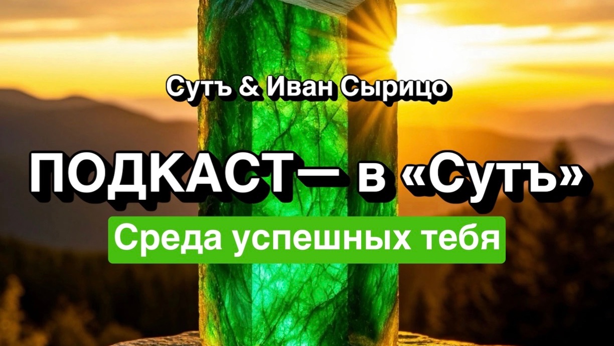 ⭕️ПОДКАСТ— в «Сутъ». Среда успешных тебя
