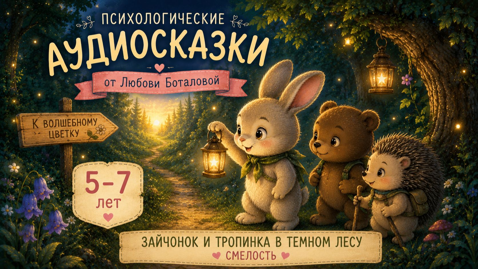 Смелость. Зайчонок и тропинка в темном лесу (5-7 лет)