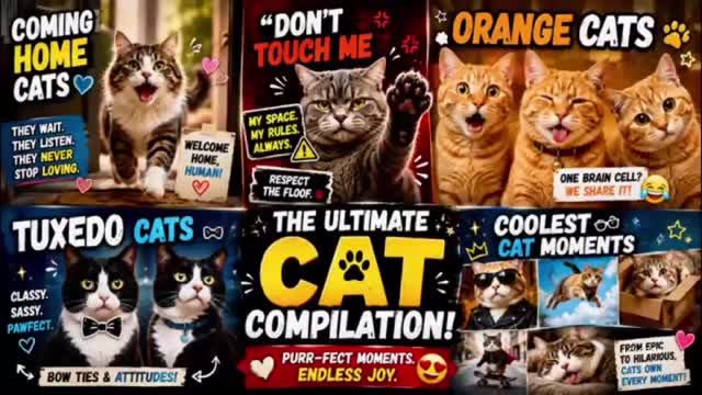 Coming Home Cats, “Don’t Touch Me,” Orange Cats, Tuxedo Cats & Coolest Cat Moments