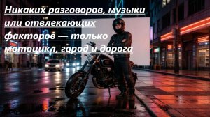 Только мотоцикл, город и дорога впереди.