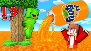 Чанк ВЫЖИВАЮТ в ГИГАНТСКОМ ФАНТАСТИЧЕСКОМ ЦУНАМИ в Майнкрафте! 🌊🍊ЧАСТЬ 1