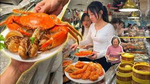 Шведский стол с морепродуктами за 20 долларов