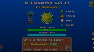 If cataclysm was L1 .