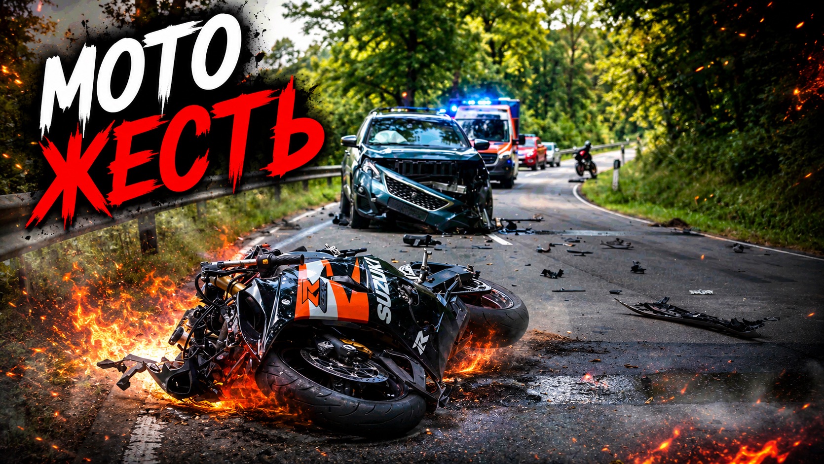 Мото Жесть. Подборка ДТП #118
