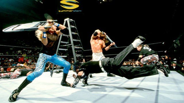 Edge And Christian Vs The Dudley Boyz Vs The Hardy Boyz (TLC 1, WWF Summerslam, 2000)