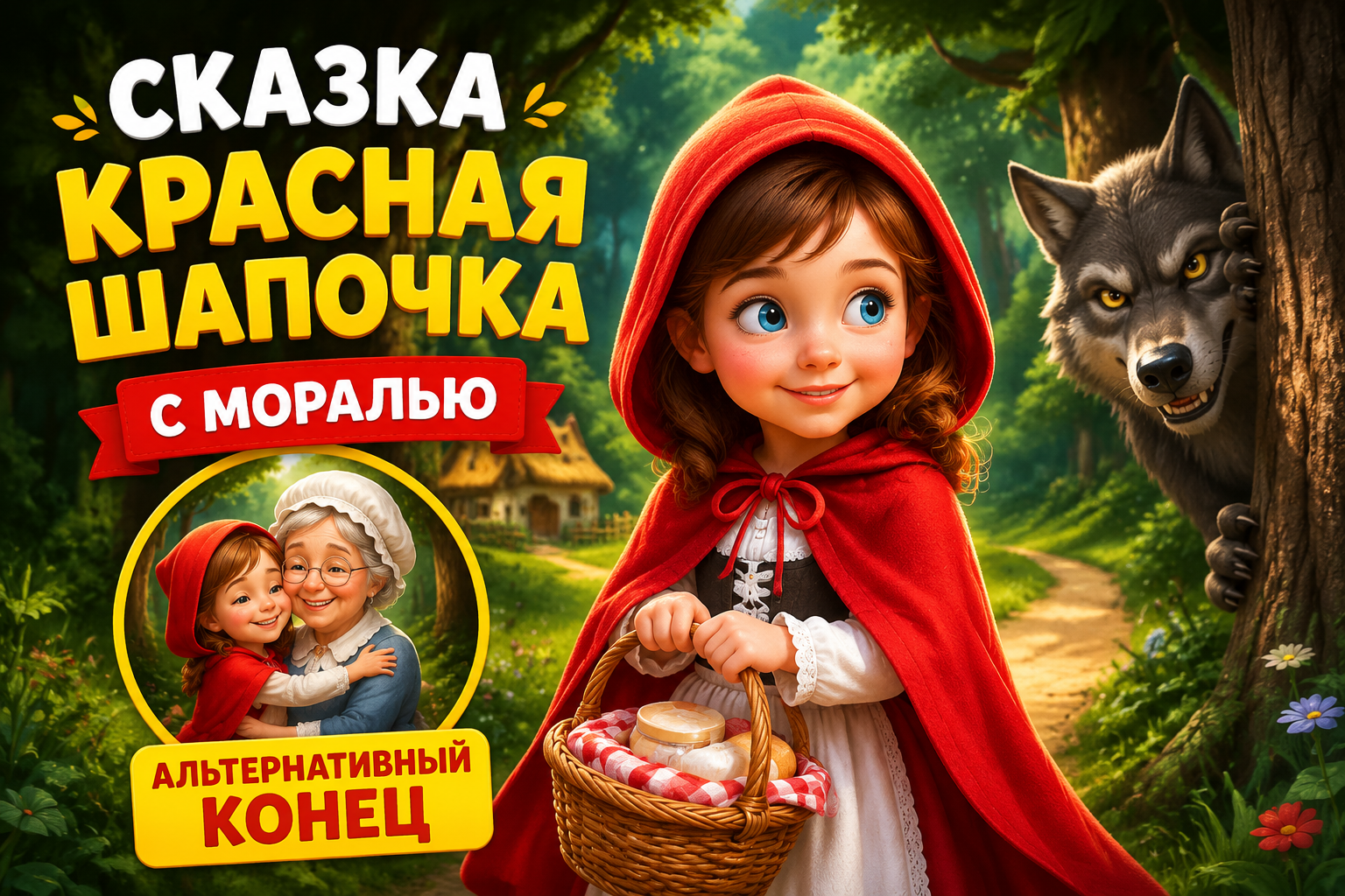 Красная Шапочка: сказка с моралью для детей