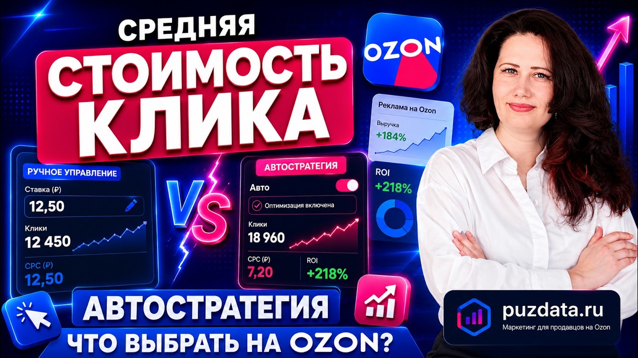 Реклама на Ozon: что выбрать Автостратегия и Средняя Стоимость Клика