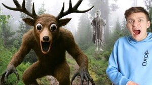 Настоящий ОЛЕНЬ МОНСТР 99 ночей в лесу в реальной жизни - 2 серия