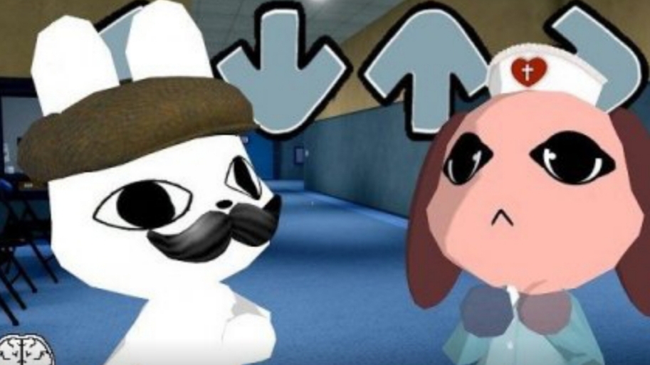 FNF [ANIMAL HOSPITAL THE ROBLOX] поют BARNEY & BABYSISTER