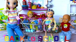 ПОКУПКИ В ШКОЛУ🎒новая канцелярия🖍️ Кому что купили? Катя и Макс веселая ШКОЛА про кукол истории