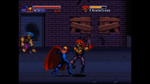 Super Nintendo (Snes) 16-bit  Death And Return Of Superman Level 4 The Last Son Of Krypton Прохожден