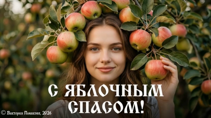 С Яблочным Спасом! Красивая музыкальная открытка с праздником 19 августа
