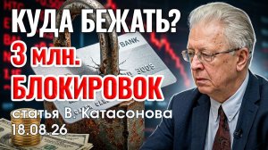 3 миллиона блокировок | Как спасти свои деньги в 2026 году? | статья | Валентин Катасонов