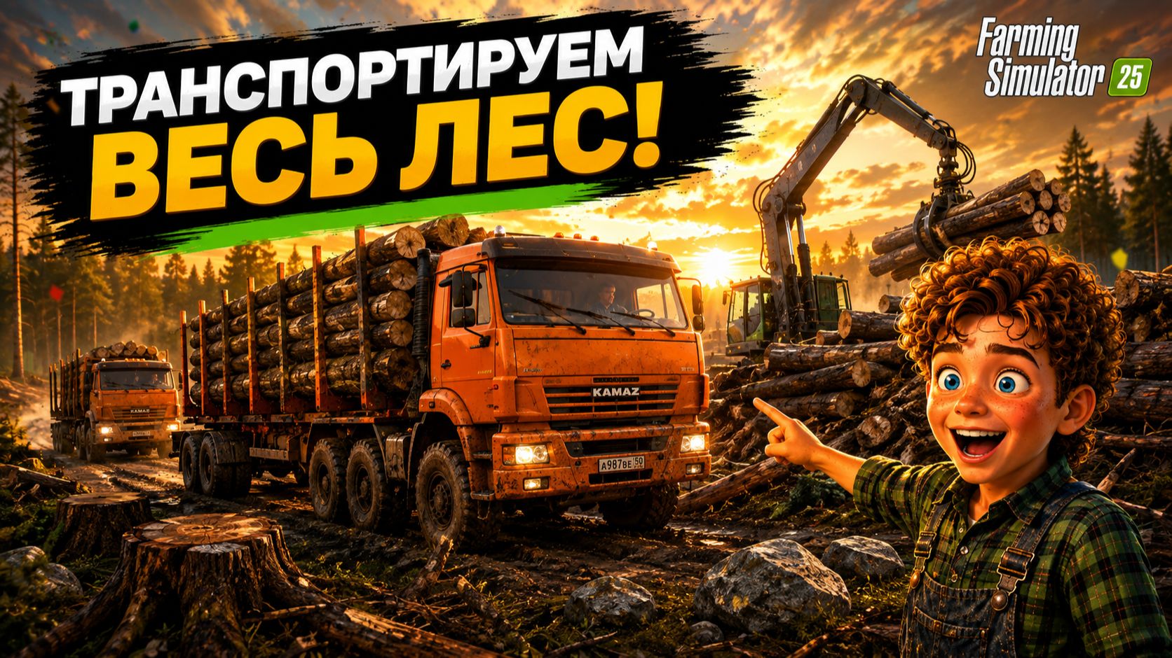 САМАЯ быстрая вывозка леса в фарминг симулятор 2025 | Farming Simulator 2025 #14