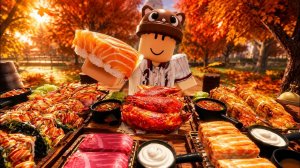 Ем ВСЕ суши и морепродукты в Roblox 🍣🦀 | ASMR Мукбанг