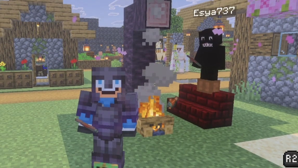 В мире Minecraft, где персонажи оживают, Картун Кэт гостит у Элвиса и развлекает его анекдотами