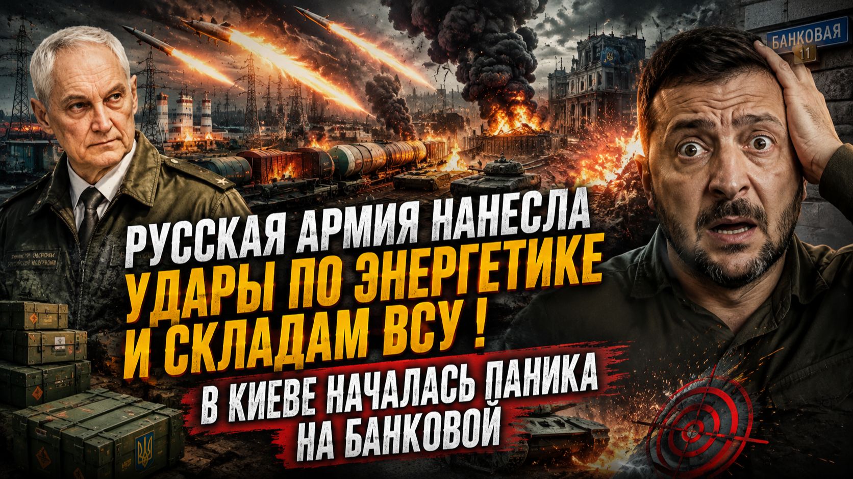 Русская армия нанесла удары по энергетике и складам ВСУ ! В Киеве Началась Паника  на Банковой