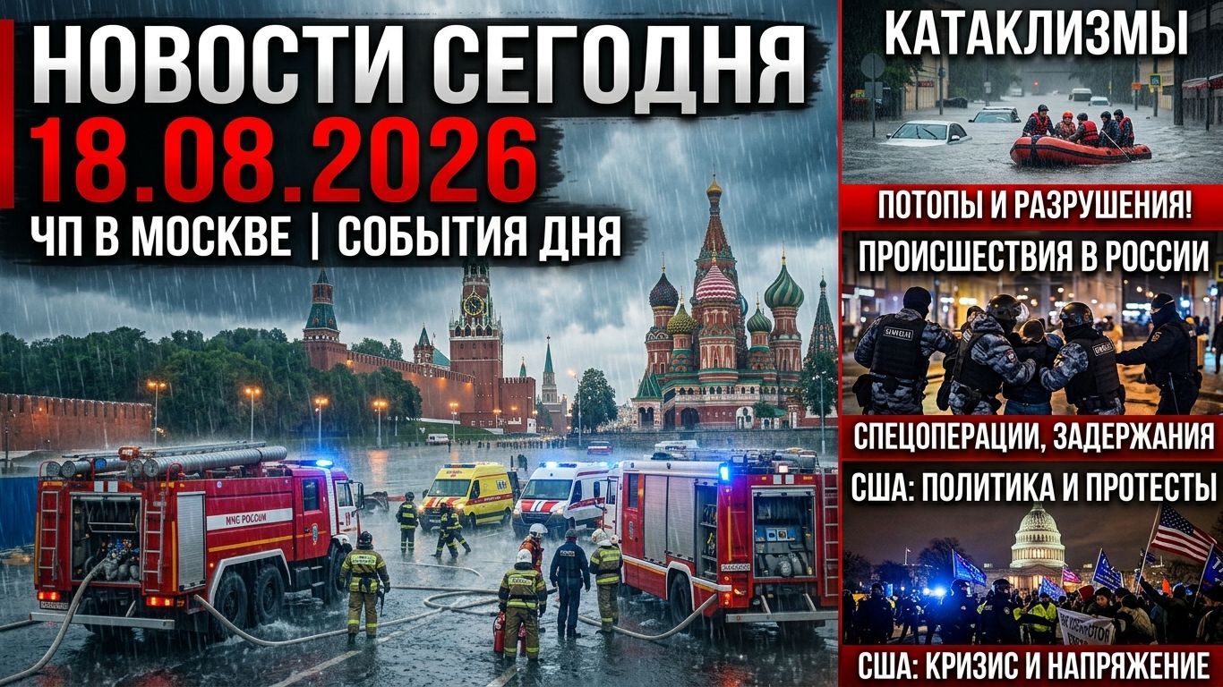 НОВОСТИ СЕГОДНЯ 18.08.2026 | ЧП в Москве, катаклизмы, события дня, происшествия в России, США