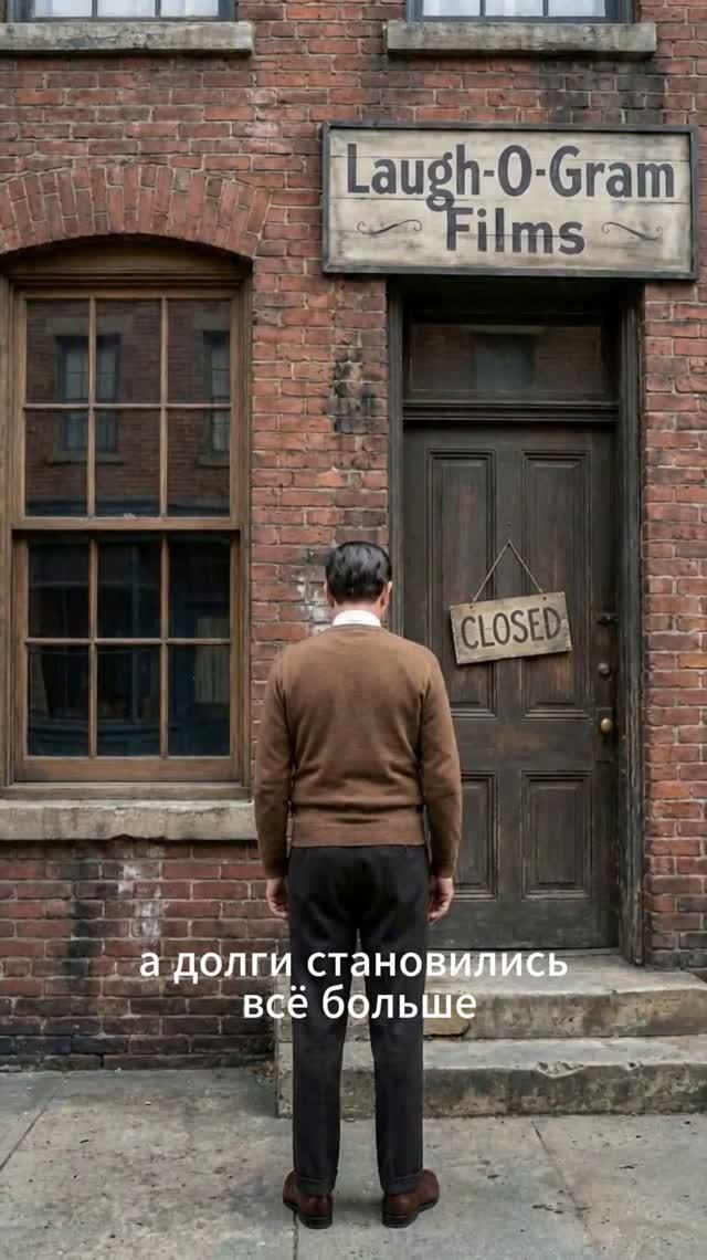 Уолт Дисней до всемирного успеха, пережил банкротство