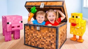 Дети оказались в ловушке в Minecraft!