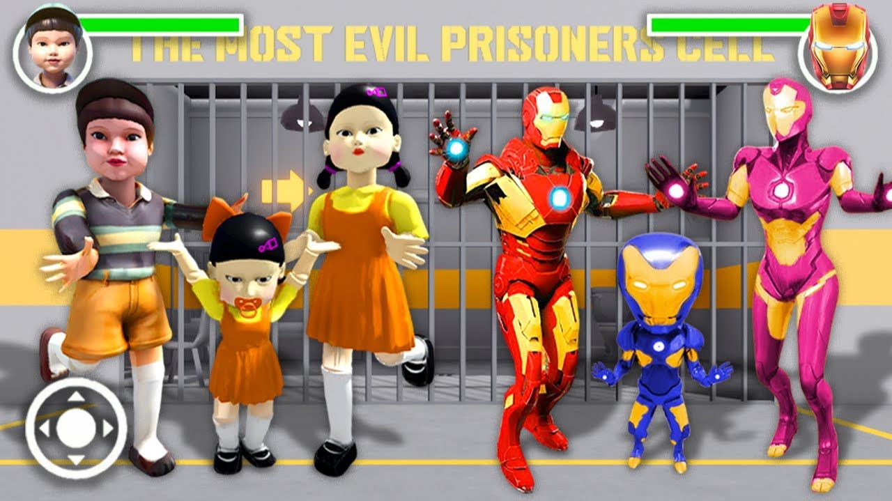Играем за команду SQUID GAME TEAM команды IRONMAN в игре BARRY'S PRISON RUN! Новый страшный Обби!