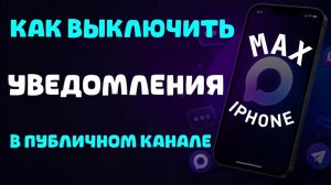 Как выключить уведомления в публичном канале в максе на айфоне?