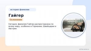 Фамилия Гайгер: происхождение, значение и склонение