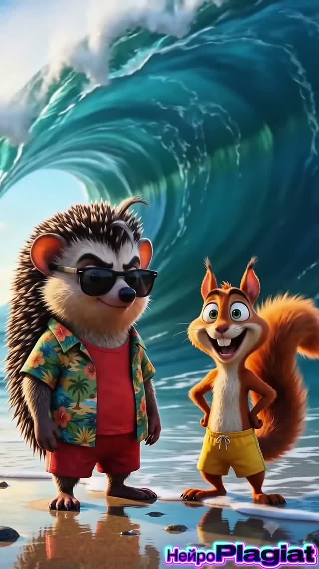 «СПАЙК И ЧИПС»ВЫПУСК 1: «ПЛЯЖНЫЙ ДЕНЬ» #funnyanimals #beachvibes #мультяшки #shorts