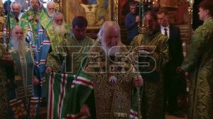 Богослужение накануне дня памяти обретения честных мощей преподобного Сергия, игумена Радонежског...