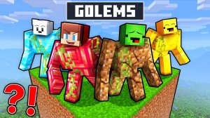 СРАЖАЮТСЯ с РУДНЫМИ ГОЛЕМАМИ в Майнкрафте Minecraft!