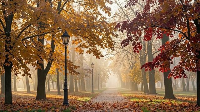 Музыка в стиле Eurodance 80's. Autumn Morning In A City Park
