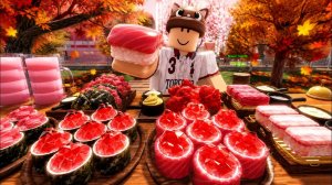 Ем ВСЮ РОЗОВУЮ еду в Roblox 🍣 | ASMR Мукбанг