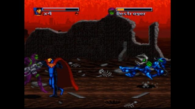 Super Nintendo (Snes) 16-bit  Death And Return Of Superman Level 5 Ambush At Coastt City Прохождение