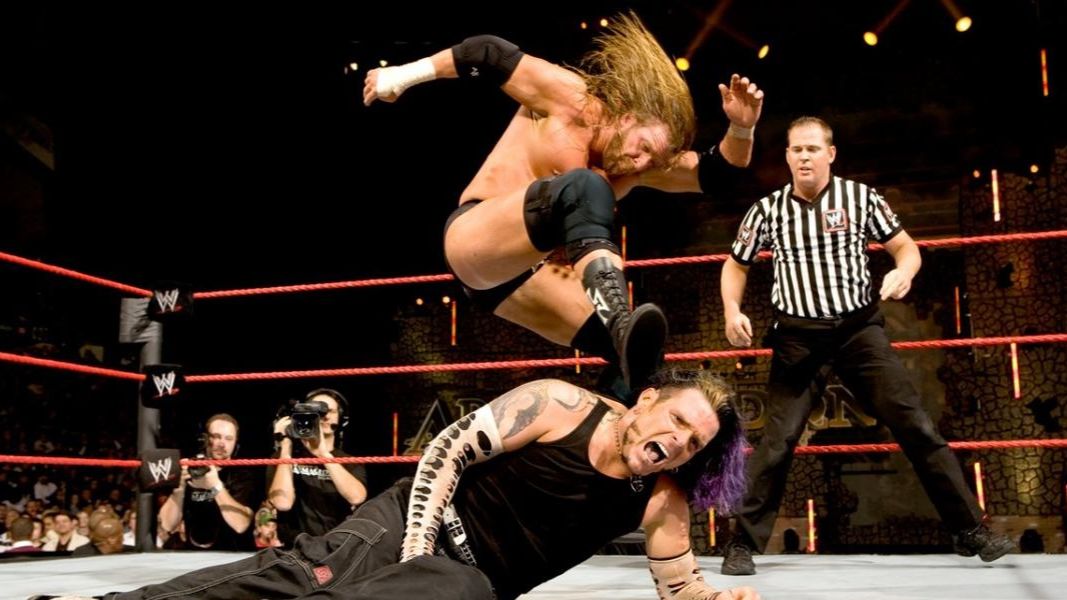 Triple H Vs Jeff Hardy Vs Edge (WWE Armageddon, 2008)