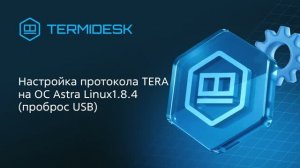 Настройка протокола TERA на ОС Astra Linux 1.8.4 (проброс USB)