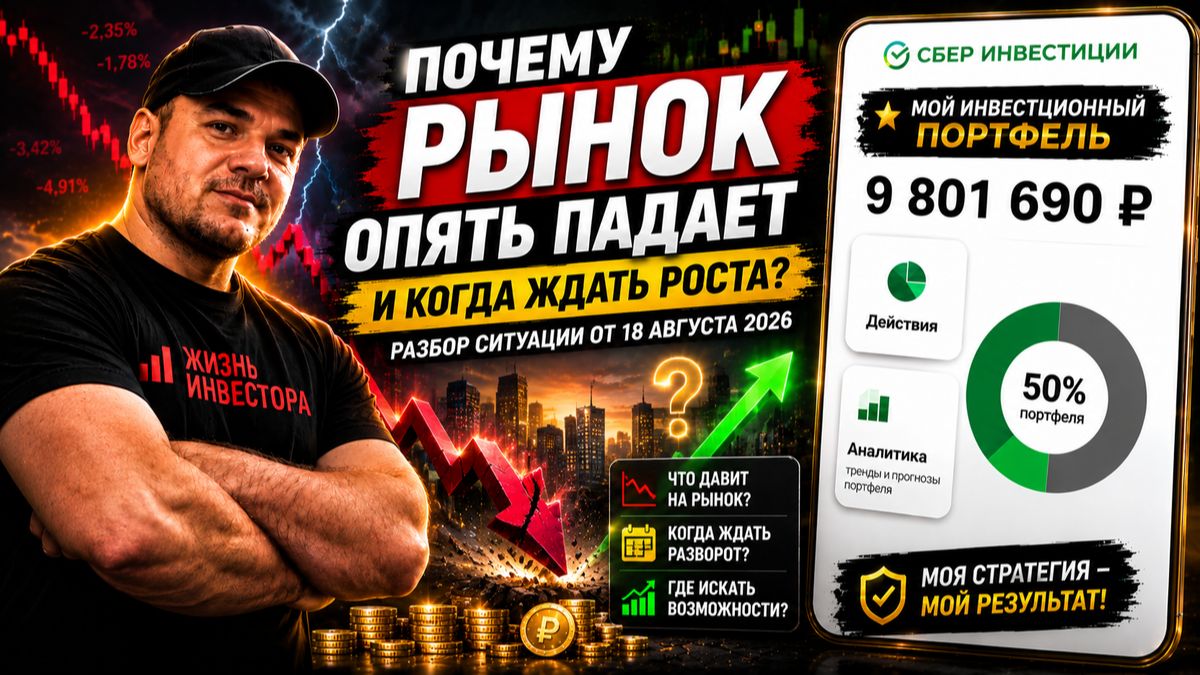 Я потерял 400 000₽ ЗА НЕДЕЛЮ😱 Когда рынок будет расти❓Разбор ситуации от 18 августа 2026