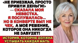 Не приезжай, просто пришли деньги! — сказала моя невестка. А потом она открыла мой сюрприз…