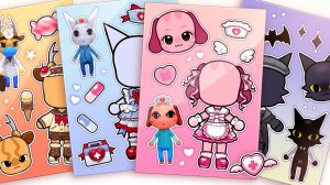 🌈Наклейки БОЛЬНИЦА ДЛЯ ЖИВОТНЫХ Игра 🌈 РОБЛОКС 🐰 Бумажные самоделки 🐈⬛ DIY. Поделки. Мультики
